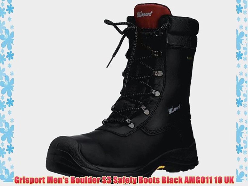 Grisport Men's Boulder S3 Safety Boots Black AMG011 10 UK - video  Dailymotion