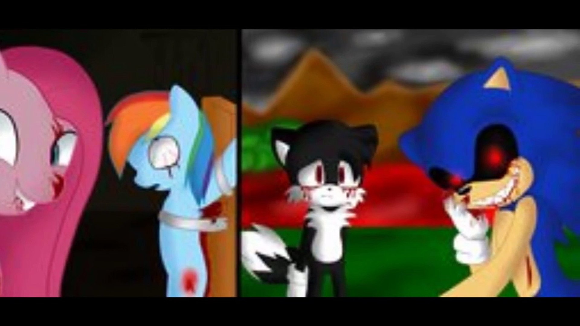 Sonic.Exe, Tails Doll, Pinkamena and Rainbow Factory tribute- Monster (Duo  Version) - video Dailymotion