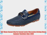 GKT Mens Casual Slip On Casual Loafer Moccasins Driving Shoes Summer Ventilate-blue-39EU