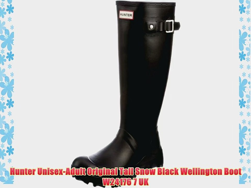 Hunter Unisex-Adult Original Tall Snow Black Wellington Boot W24176 7 UK