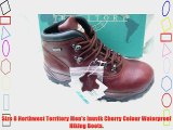 Size 8 Northwest Territory Men's Inuvik Cherry Colour Waterproof Hiking Boots.