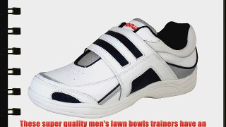 Men's Prohawk Velcro Trainer Style Leather Lawn Bowls Shoes UK Size 9