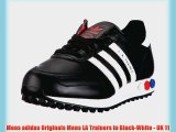 Mens adidas Originals Mens LA Trainers in Black-White - UK 11