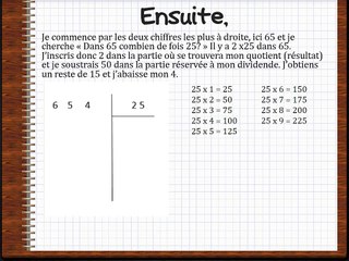 diviser par un nombre à deux chiffres