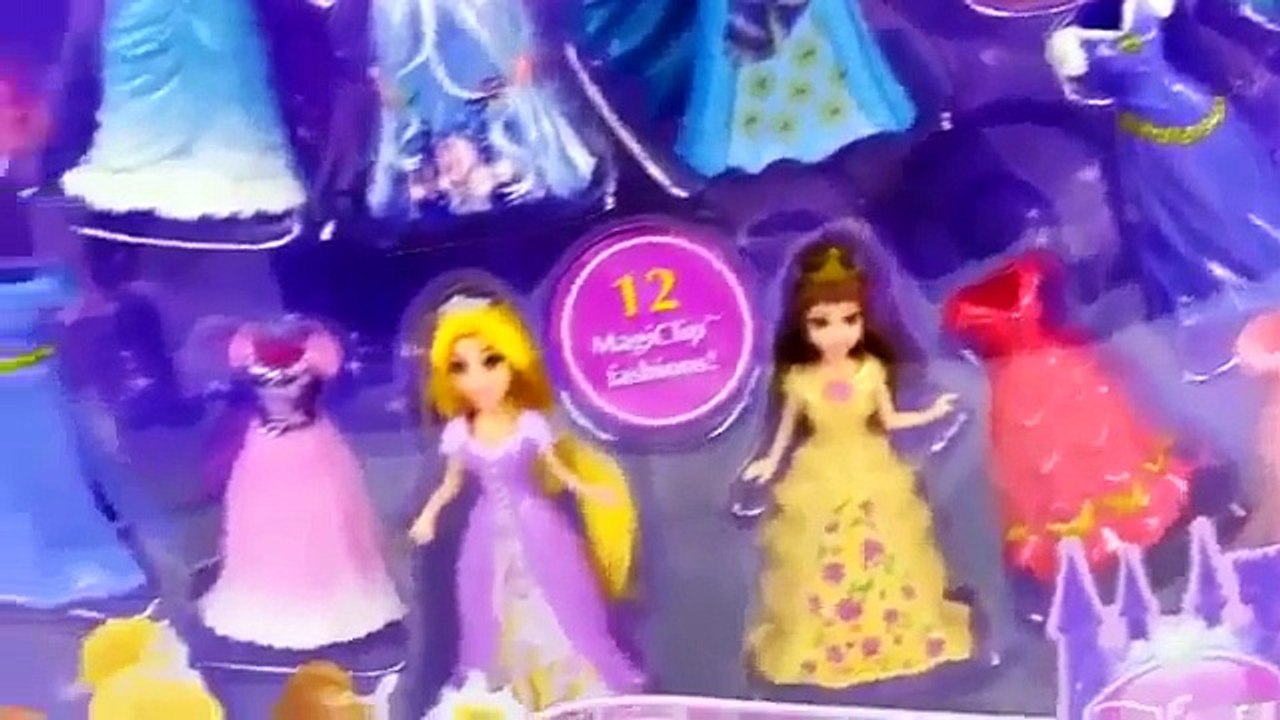 7 Disney Princess MagiClip Collection Tiana Rapunzel Cinderella Magic Clip Play Doh Plus Sparkle 2