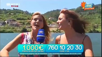 Sónia Araújo e Catarina Camacho levam "molha" em direto no Verão Total