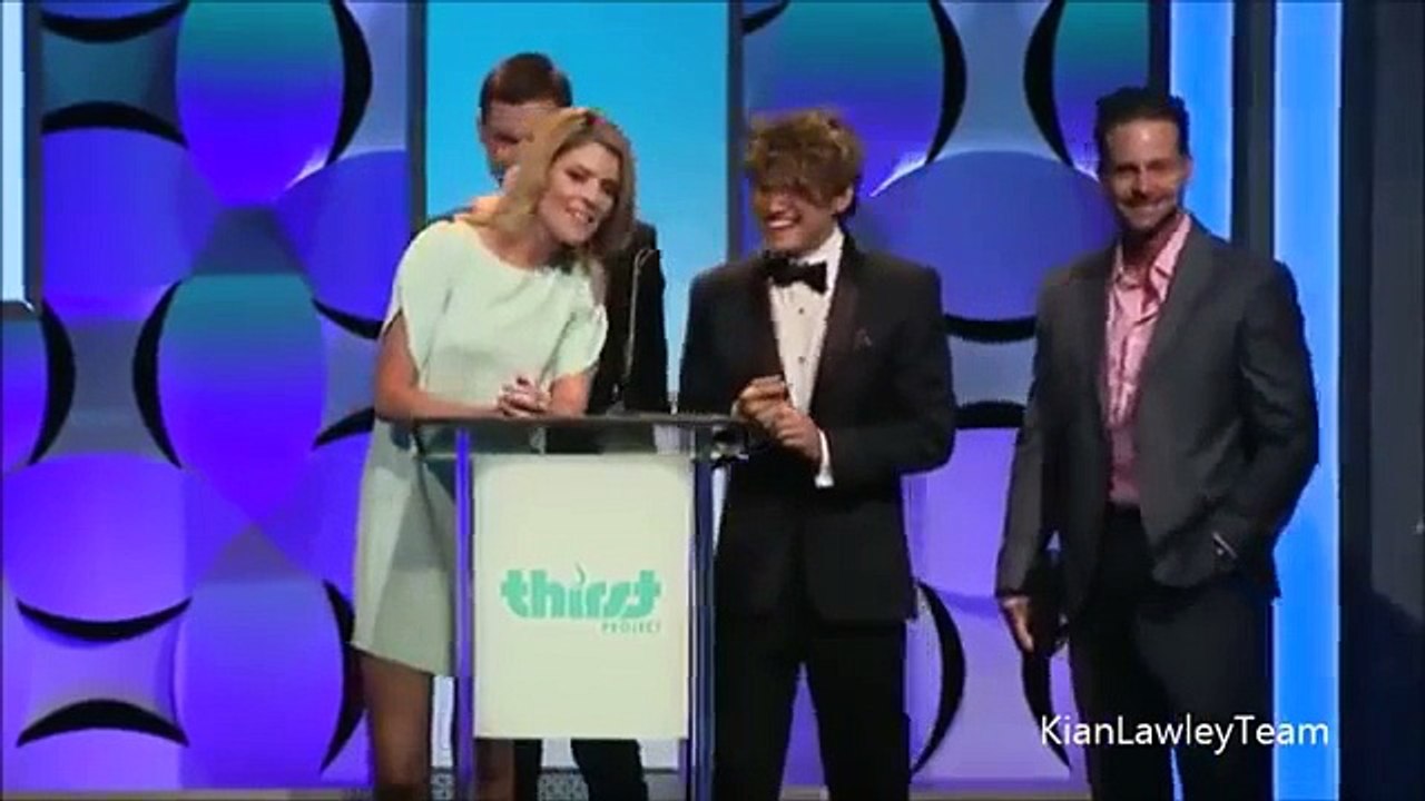 Kian Lawley and Jc Caylen presenting 'Governors Award' winner Connor Franta