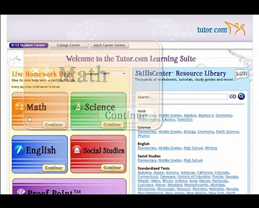 Tutor.com demo video