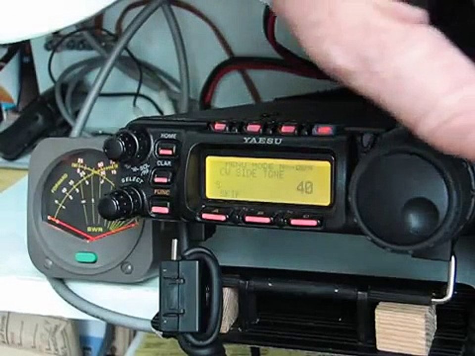 Yaesu FT-857D CW operation and menu demonstration