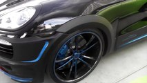Dubsandtires.com Porsche Cayenne On 24'' Inch Asanti Black And Blue Custom Painted Wheels Staggered