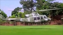 El Salvador.  Bell 412 landing