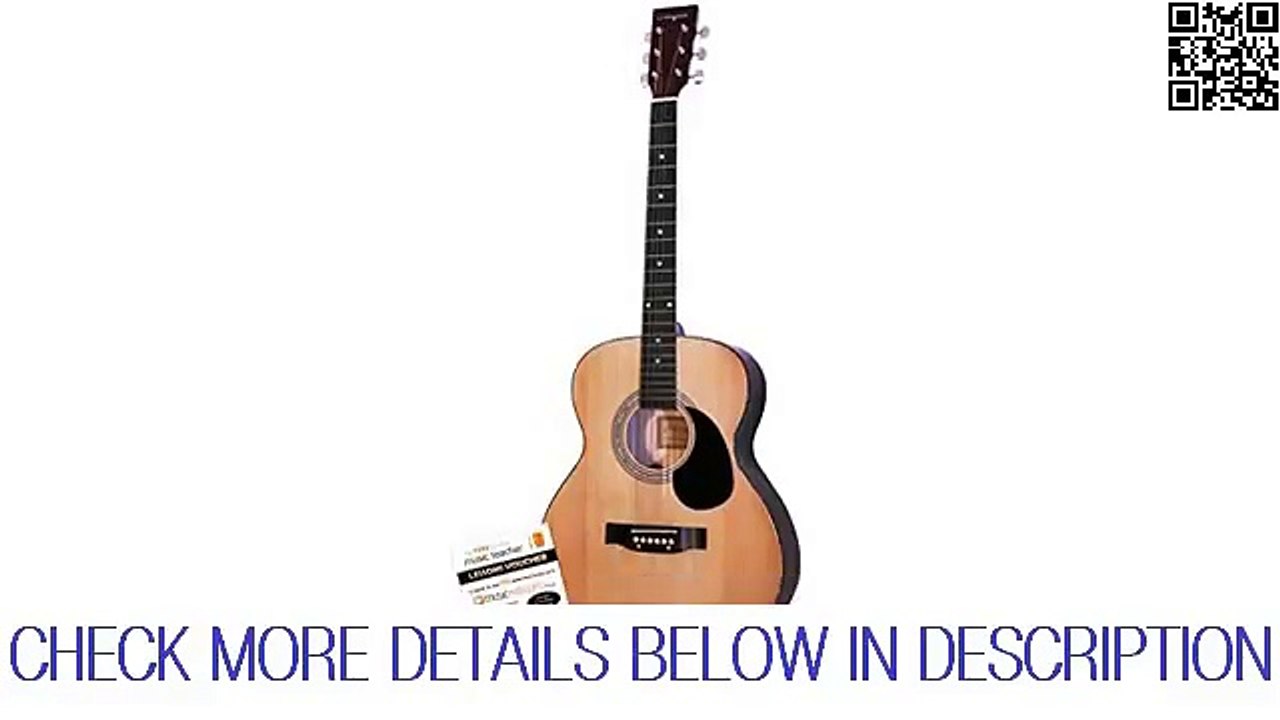 Martin Smith W-100 Acoustic Guitar Package with Strings, Plecs, Strap - Natural Hot New Release