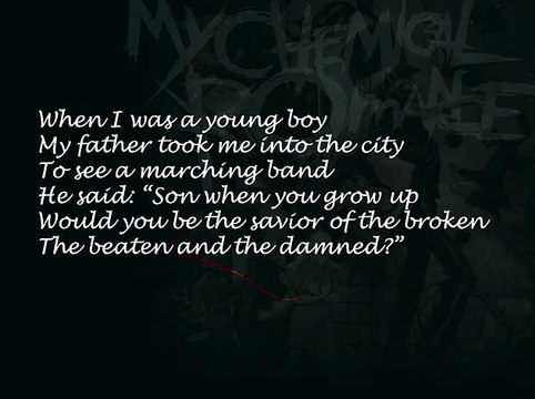 My Chemical Romance - Welcome To The Black Parade (lyrics)