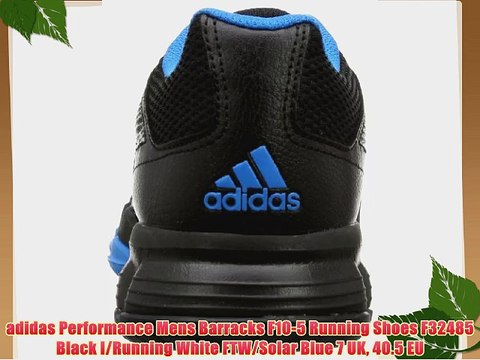 adidas Performance Mens Barracks F10-5 Running Shoes F32485 Black I/Running  White FTW/Solar - video dailymotion