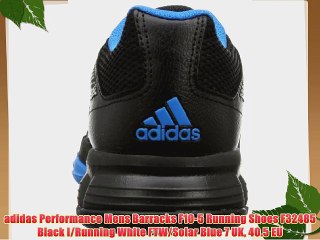 adidas Performance Mens Barracks F10-5 Running Shoes F32485 Black I/Running White FTW/Solar