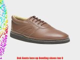 Dek Gents lace up Bowling shoes tan 9