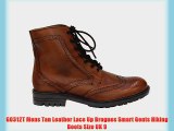 G0312T Mens Tan Leather Lace Up Brogues Smart Gents Hiking Boots Size UK 9
