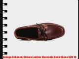 Sebago Schooner Brown Leather Moccasin Deck Shoes SIZE 10