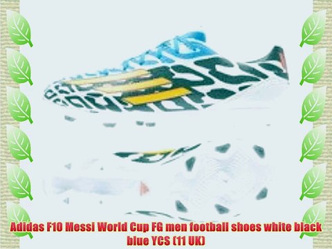 Adidas F10 Messi World Cup FG men football shoes white black blue YCS (11  UK) - video dailymotion