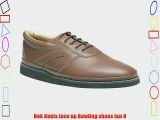 Dek Gents lace up Bowling shoes tan 8