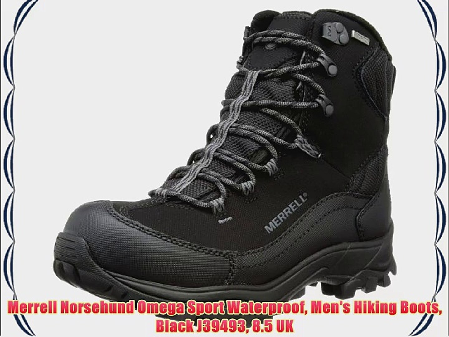Merrell Norsehund Omega Sport Waterproof Men's Hiking Boots Black J39493  8.5 UK - video Dailymotion