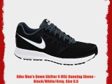 Nike Men's Down Shifter 6 MSL Running Shoes - Black/White/Grey Size 9.5