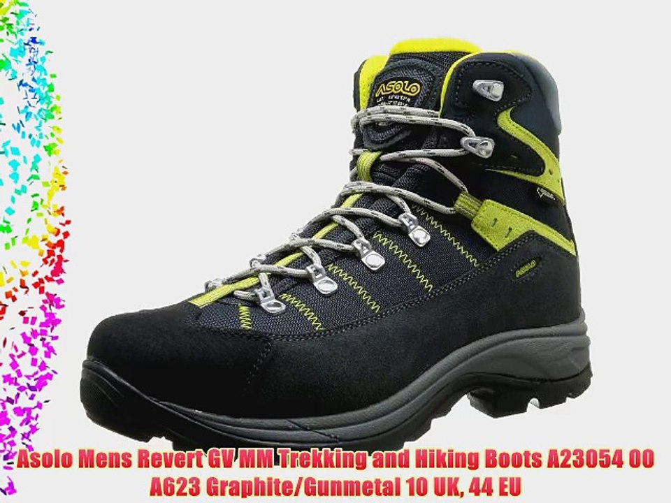 Asolo Mens Revert GV MM Trekking and Hiking Boots A23054 00 A623 Graphite/Gunmetal 10 UK 44