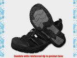 Black Combat Tactical Army Sandals Reinforced Toe Mens Hiking Camping