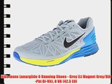 Nike mens Lunarglide 6 Running Shoes - Grey (Lt Magnet Grey/Blk-Pht Bl-Vlt) 8 UK (42.5 EU)