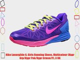 Nike Lunarglide 6 Girls Running Shoes Multicolour (Hypr Grp/Hypr Pnk/Hypr Crmsn/P) 3 UK
