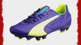 Puma Evospeed 4.3 Unisex-Child Football Boots Prism Violet/Yellow/Scuba Blue  1 UK