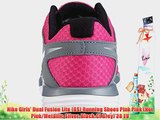 Nike Girls' Dual Fusion Lite (GS) Running Shoes Pink Pink (Hot Pink/Metallic Silver-Black-Cl