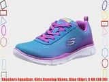 Skechers Equalizer Girls Running Shoes Blue (Blpr) 5 UK (38 EU)