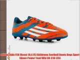 adidas Kids F50 Messi 10.4 FG Childrens Football Boots Boys Sport Shoes Power Teal/Whi UK C10