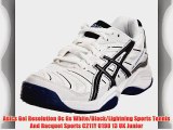 Asics Gel Resolution Oc Gs White/Black/Lightning Sports Tennis And Racquet Sports C211Y 0190