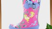 Joules Girls Rubber Flower Print Welly Wellington Boots Pink