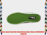 Etnies Junior Rvm Vulc Black/Green Skate Shoes 4301000083 13 Child UK
