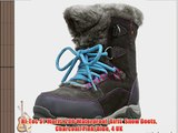 Hi-Tec ST Moritz 200 Waterproof Girls' Snow Boots Charcoal/Pink/Blue 4 UK