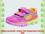 Skechers Go Run Ride - Lil Racer Girls' Running Shoes Pink 6 UK Child