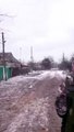 Ukraine War - militias in Debaltseve. ruined city