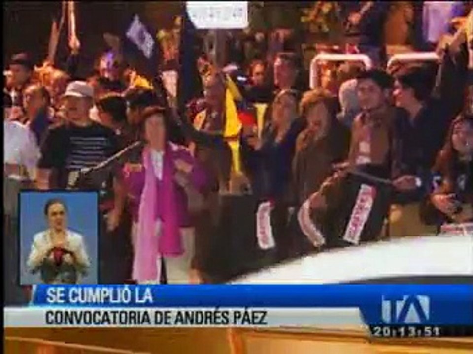 Páez convocó a plantón en los Shyris