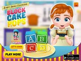 ☆ Disney Frozen Baby Anna Cooking Block Cake Pops Cooking Video Game For Little Kids & Tod