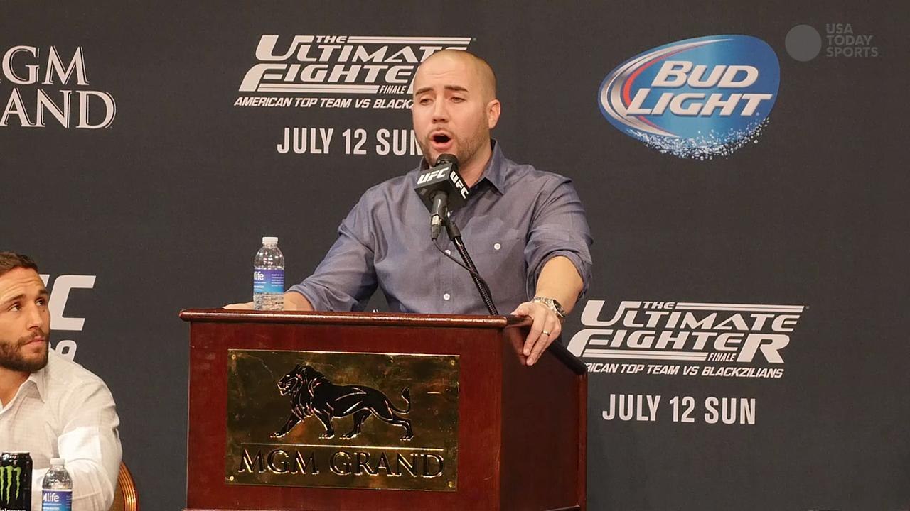 Dave Sholler offers statement on Travis Browne at UFC 189 press conference