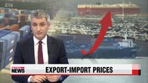 Both Korea's import and export price indexes increase as Won weakens against dollar