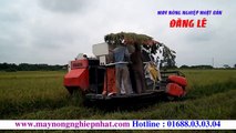 01688030304 Dịch vụ gặt thuê thu hoạch lúa bằng máy gặt đập liên hợp Kubota DC-70G Thái Lan cho Bà Con ở Bắc Ninh