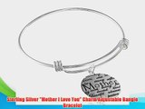 Best buy Sterling Silver Mother I Love You Charm Adjustable Bangle Bracelet
