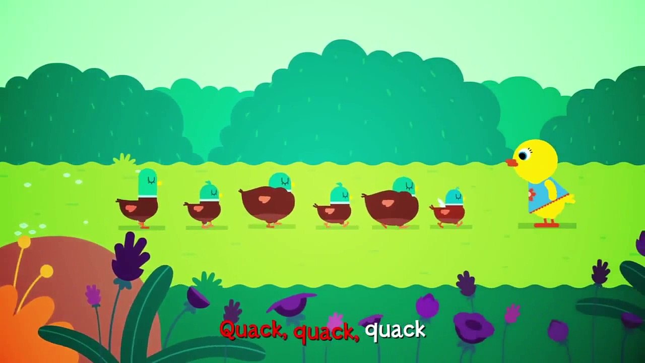 BabyFirst TV  Six Little Ducks with Lyrics   Nursery Rhymes for Children Karaoke