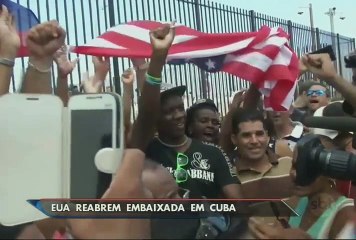 Скачать видео: Estados Unidos reabrem embaixada em Cuba