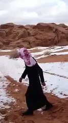 De la neige en Arabie saoudite ?