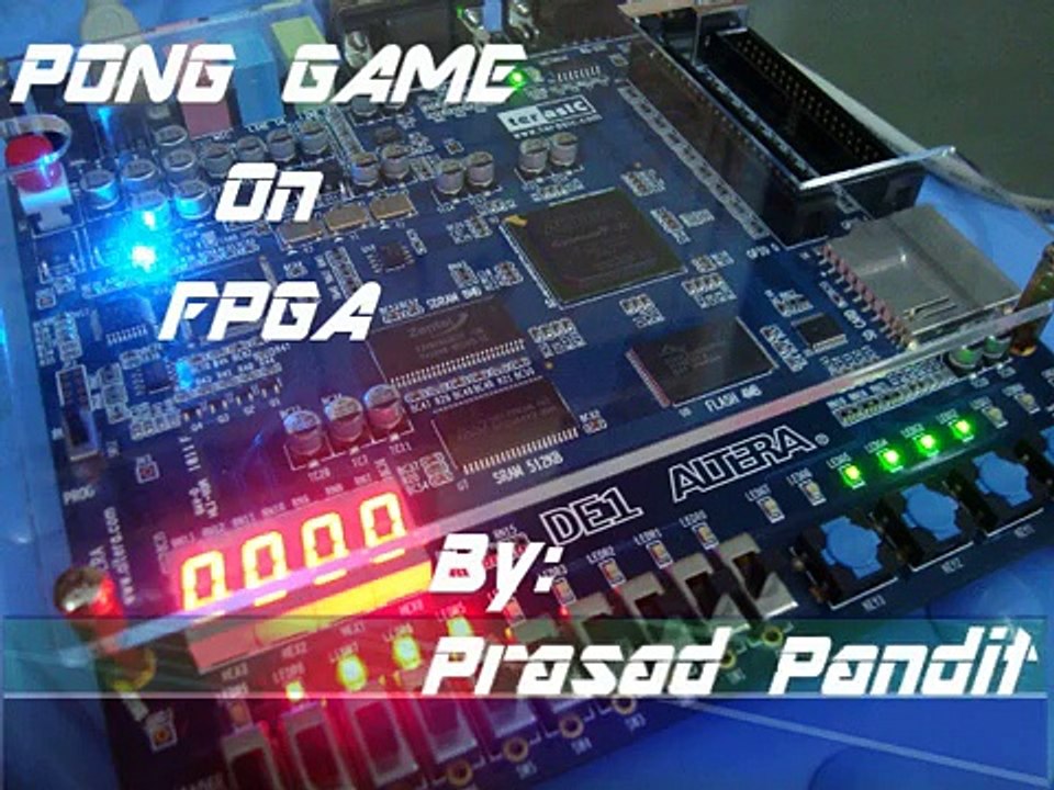 PONG GAME on VGA Monitor using VHDL and FPGA(Altera Cyclone II DE1 board)